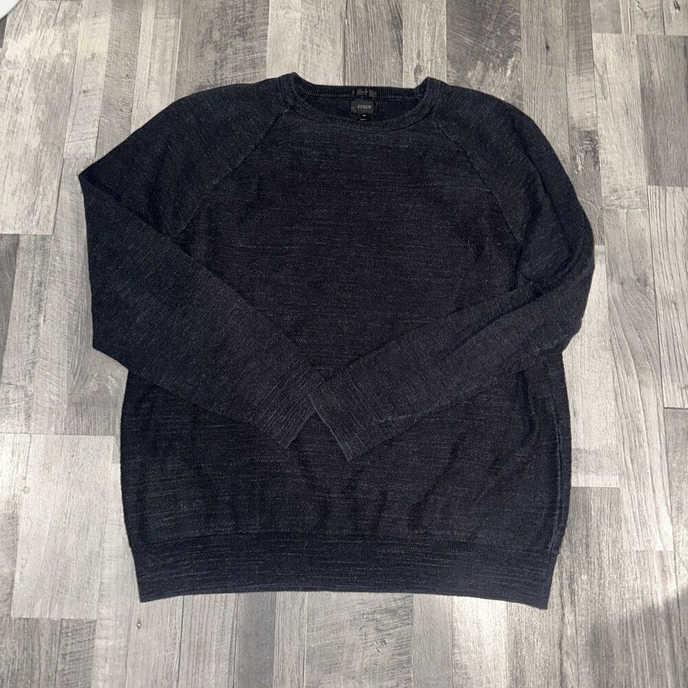 J. Crew Sweater dark grey crewneck harbor cotton men’s Size XL